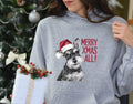 Christmas Hoodie Miniature Schnauzer Dog in Santa Hat Funny Xmas Sweater Merry Xmas All Hoodie Festive Dog Hoodie Xmas Jumper Day Gift Hoodie – Warm & Stylish · Perfect For Daily Wear