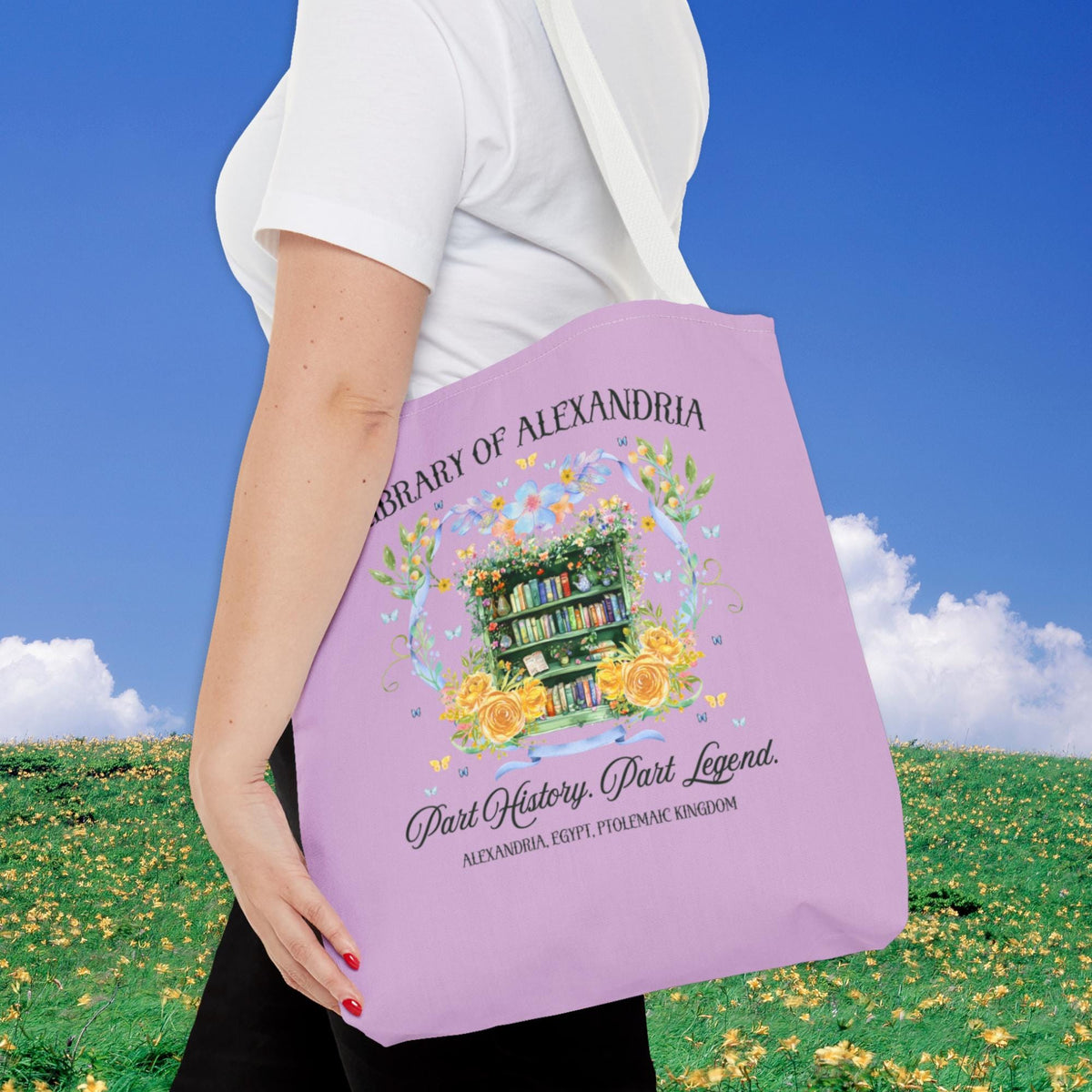 Ancient Egyptian History Tote Bag for Book Lover Library of Alexandria Cute Whimsigoth Tote for Historian History Major Graduation Gift Tote Bag – Warm & Stylish · Great Gift For Fans