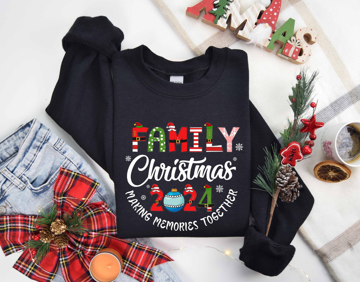 Family Christmas 2024 Making Memories Together SweatshirtsCustom Family Christmas SweatshirtMaking Memories Christmas Family Shirt Sweatshirt – Easygoing Wear · Must-Have Style