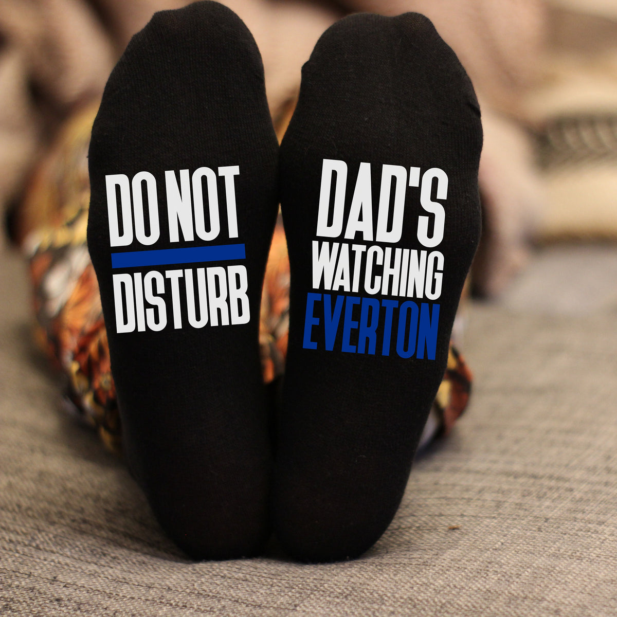 Do Not Disturb Watching Everton Name Socks Personalised Printed and Personalised Birthday Gift Christmas Gift Graphic Tee – Bold Style · Great Gift For Fans