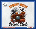 Spooky Movie Social Club Png Funny Halloween Social Club Png Spooky Season Horror Movie Png Trendy Halloween Retro Halloween Shirt Png Graphic Tee – Premium Graphic · High-Quality Print
