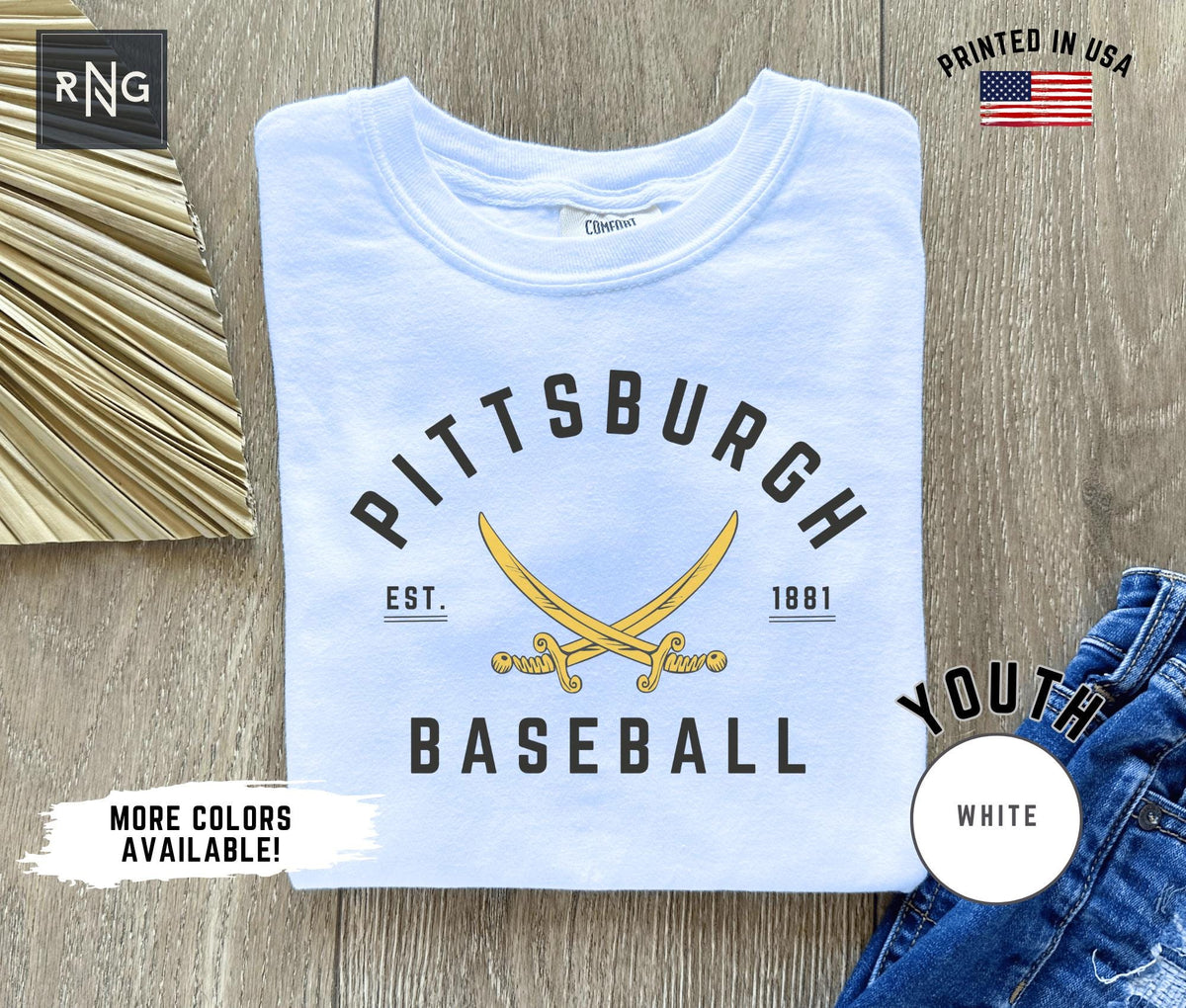 Youth Pittsburgh Baseball Shirt Pirate Baseball Tshirt Retro Pittsburgh Apparel Pirate Baseball Shirt Kids Pirate Baseball Shirt Graphic Tee – Warm & Stylish · Perfect For Daily Wear