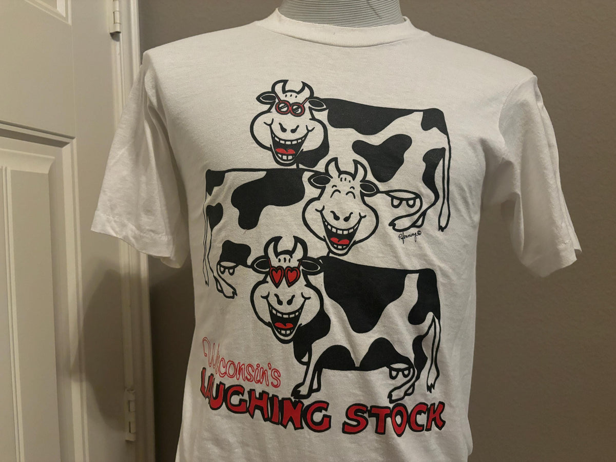 Vintage 8039s Wisconsins Laughing stock Cow T shirt M Graphic Tee – Premium Graphic · Must-Have Style