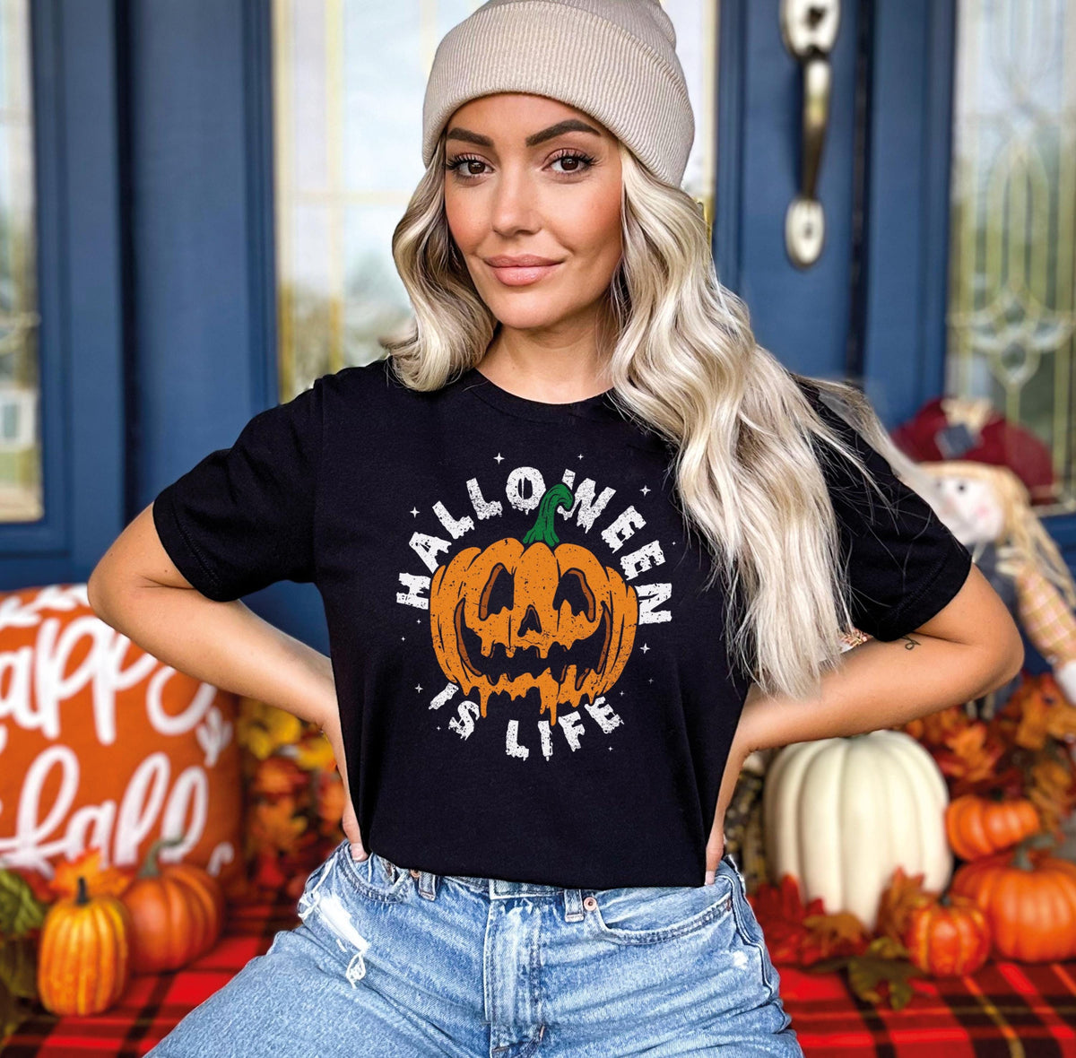 Halloween Is Life TShirt Spooky Dripping Pumpkin Shirt Unisex Halloween TShirt Fall Vibes Horror Lover Gift Graphic Tee – Soft Feel · Must-Have Style
