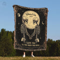 Custom Skeleton Couple Blanket Goth Engagement Woven Tapestry Personalized Wedding Anniversary Cotton ThrowGothic Christmas Gift for Wife Graphic Tee – Easygoing Wear · High-Quality Print