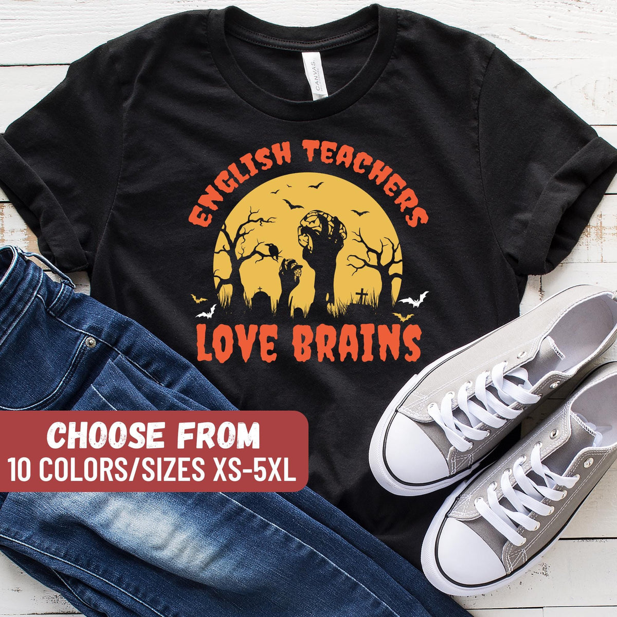 Funny English Teacher Shirt Halloween Shirt Teacher Halloween Shirt Funny Halloween Shirt For Teacher Halloween Party Gift For Teacher Graphic Tee – Bold Style · Must-Have Style