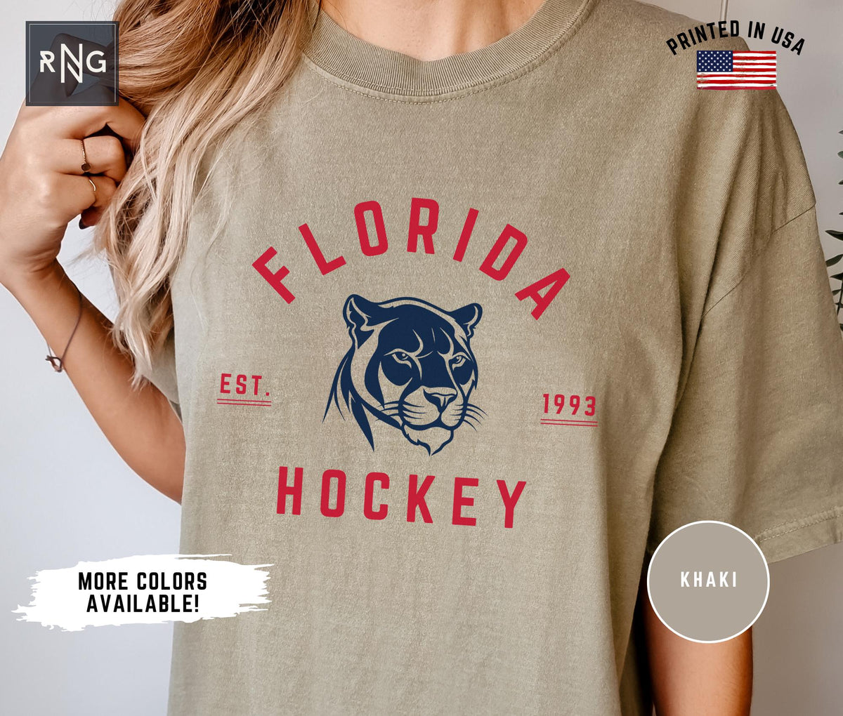Florida Hockey Shirt Panther Hockey Shirt Florida Hockey Apparel Retro Panther Hockey Gift Florida Sports Apparel Panther Fan Gift Graphic Tee – Cozy Vibes · Great Gift For Fans