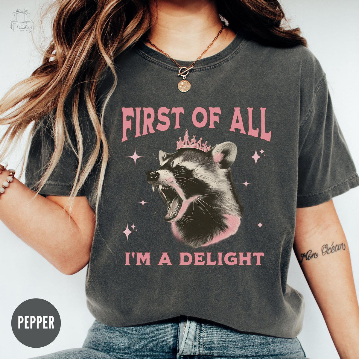 Funny Possum Shirt First of All a Delight Comfort Colors TShirt Funny Retro TShirt Sarcastic Women39s Aesthetic Graphic Tee Graphic Tee – Cozy Vibes · Great Gift For Fans