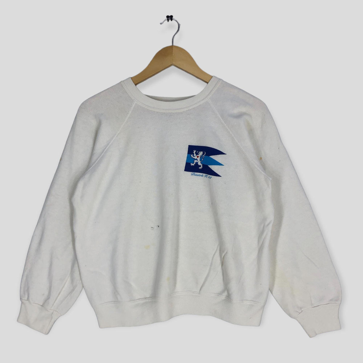 Vintage 80s Diastole K 43 Small Logo Sweatshirt Crewneck Pullover Jumper Sweater White Size M Sweatshirt – Easygoing Wear · Trending Graphic Apparel