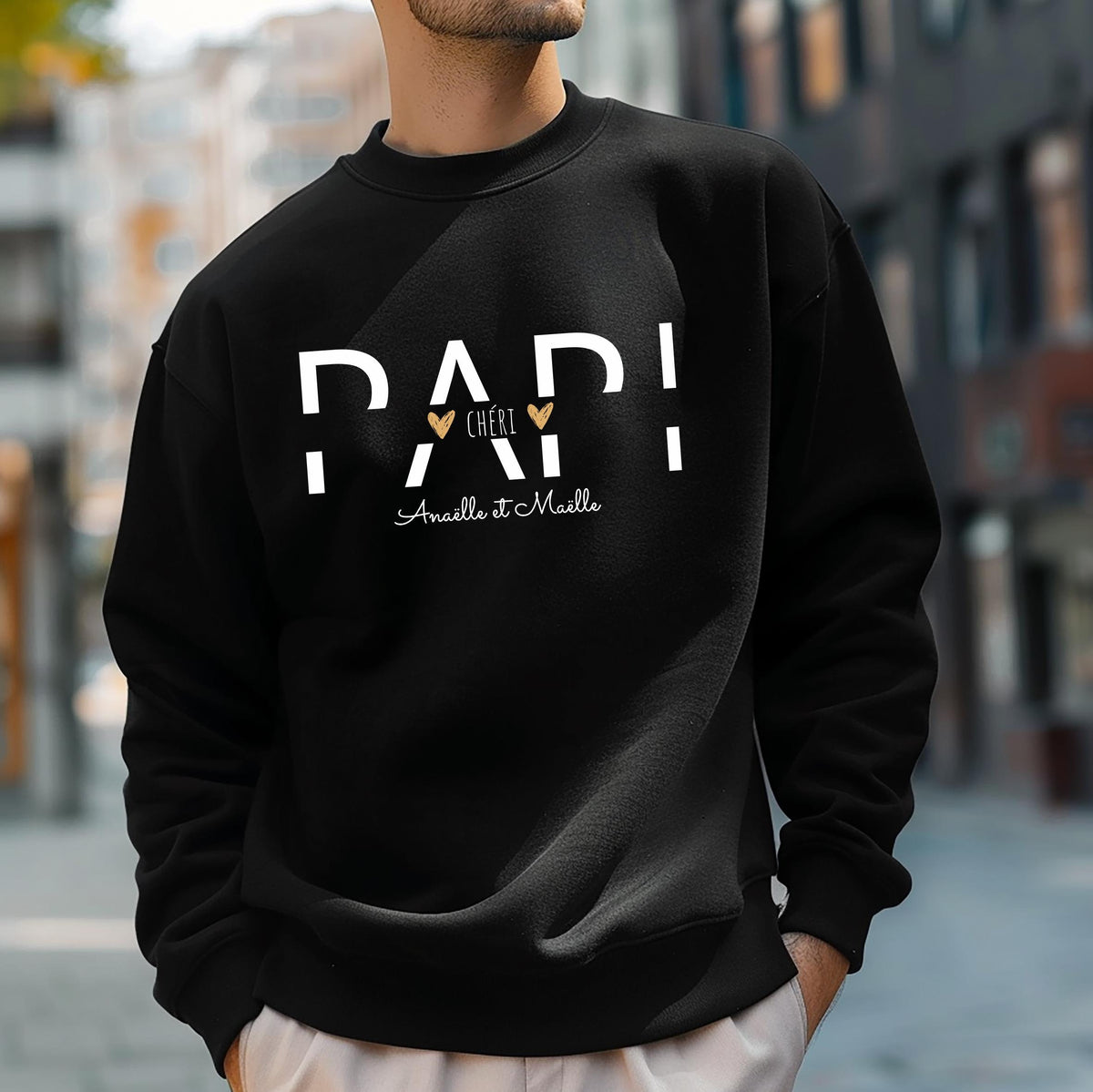Cadeau personnalis papi sweat personnalis papi fte des grands pres anniversaire papi Nol papy Graphic Tee – Cozy Vibes · High-Quality Print
