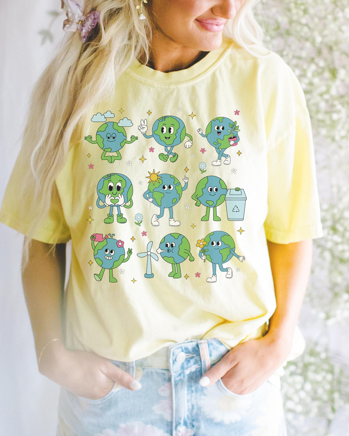 Adorable Earth Day Kindergarten or First Grade Teacher Tee Cute Y2K Aesthetic Climate Change Tee for Environmental Leftist Who Loves Nature Graphic Tee – Warm & Stylish · Trending Graphic Apparel