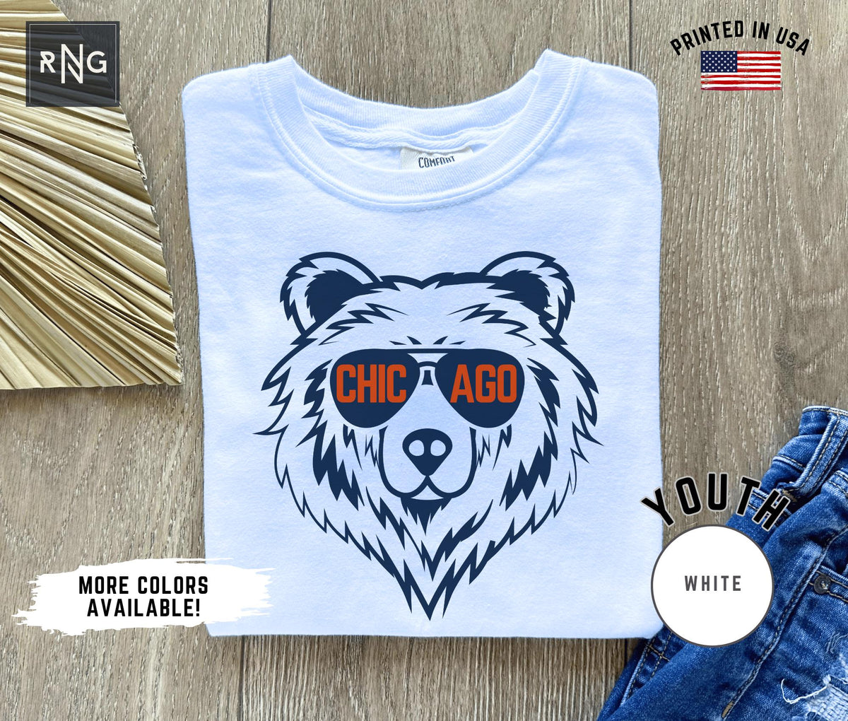 Youth Chicago Football Shirt Bear Football Gameday Shirt Chicago Football Kids Apparel Chicago Sports Fan Retro Bear Football Gift Idea Graphic Tee – Easygoing Wear · Trending Graphic Apparel