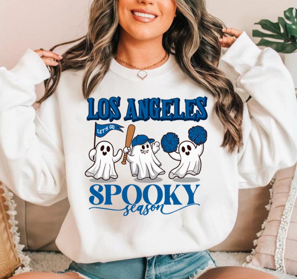 Los Angeles Baseball Blue Team Spooky Season Cute Vintage 90s Sweatshirt Lets Go Los Angeles Baseball Team Retro Hoodie Baseball Mom Shirt Hoodie – Soft Feel · Top Pick For Any Outfit