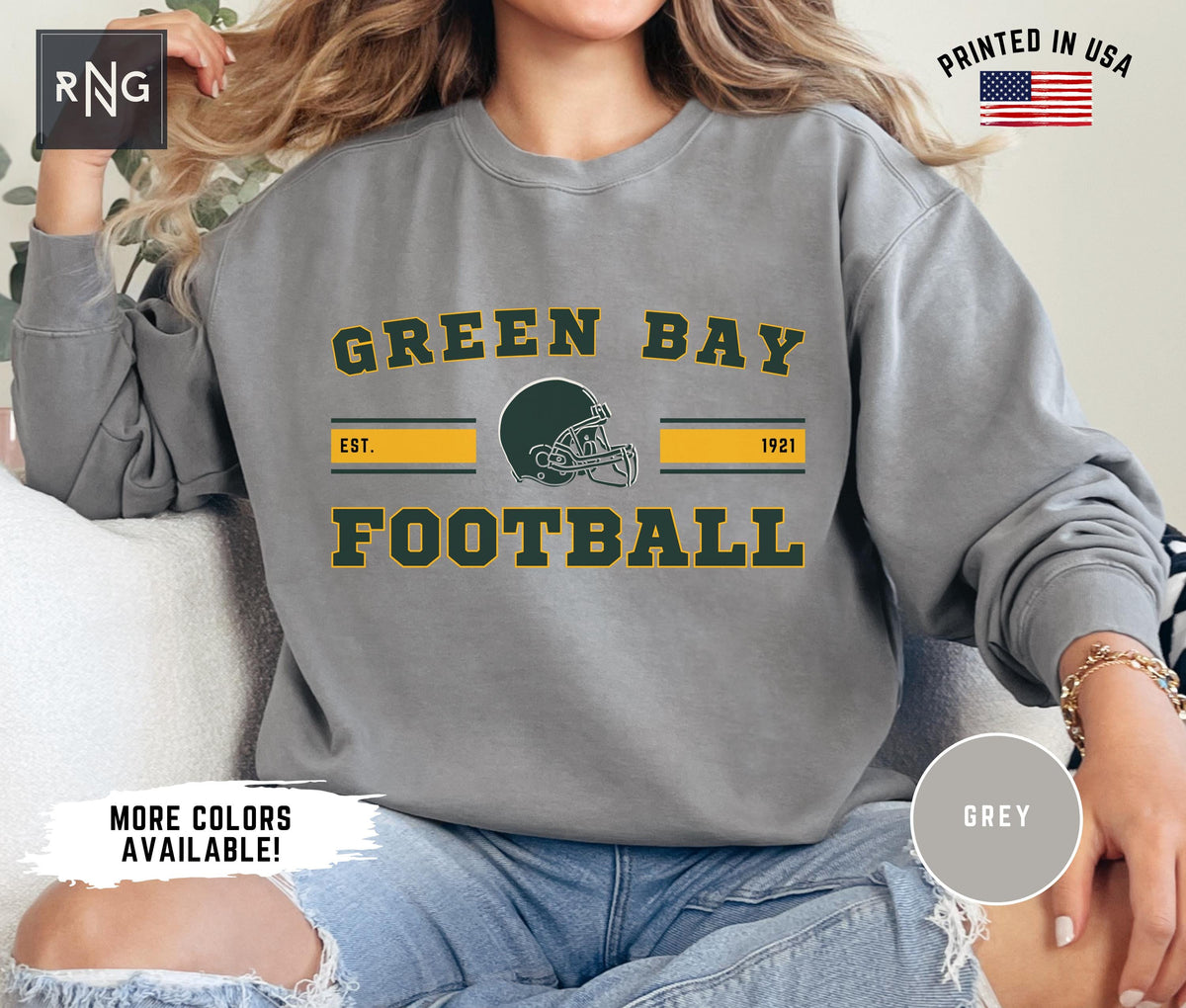 Green Bay Football Sweatshirt Packer Football Gameday Sweatshirt Green Bay Football Crewneck Green Bay Fan Apparel Packer Football Gift Sweatshirt – Premium Graphic · High-Quality Print