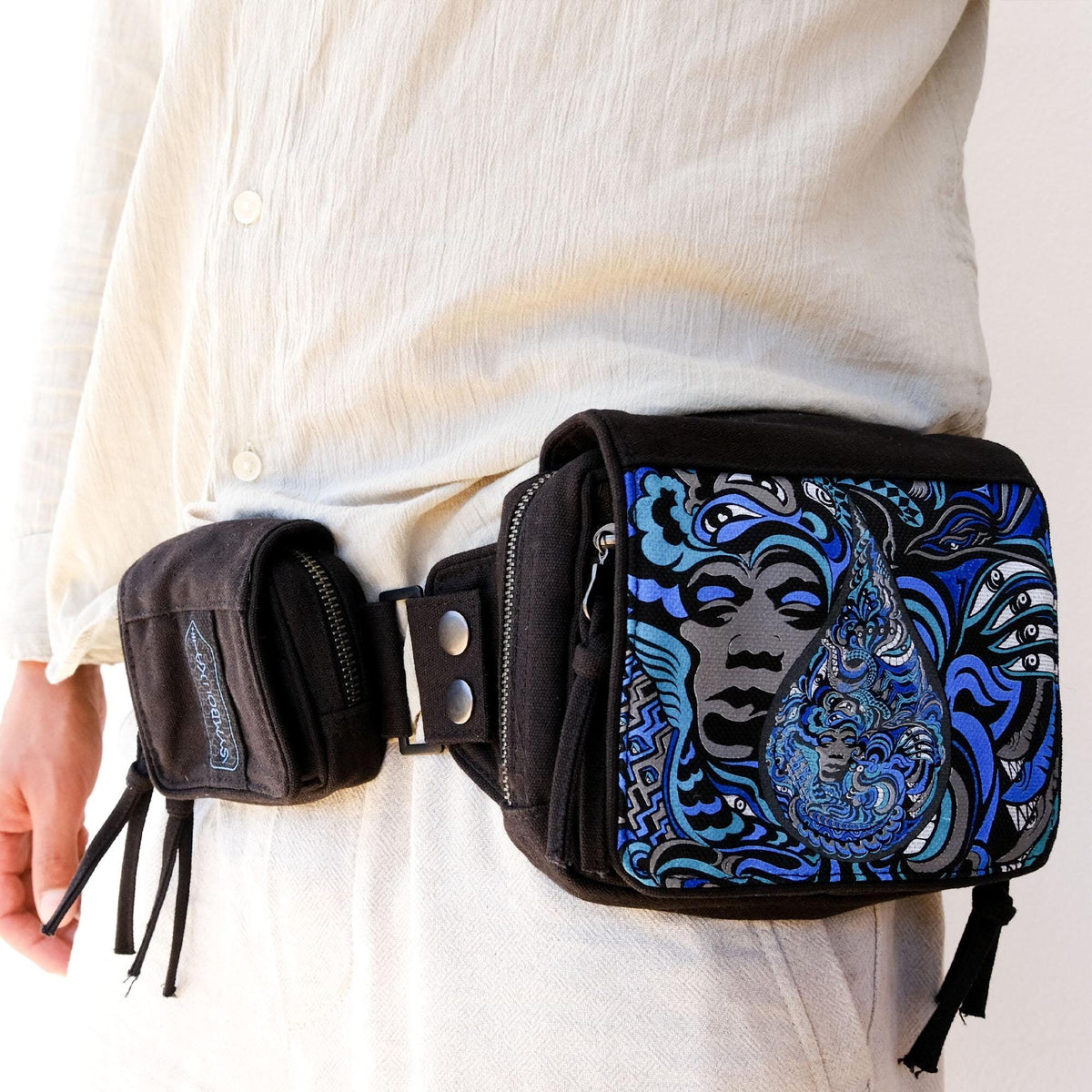 Burning Man Belt With Pockets Canvas Pouch Festival Belt Psychedelic Gift Hip Bag Rave Outfit Fanny Pack Vegan Pouch Pocket Belt Tote Bag – Fan Favorite · Top Pick For Any Outfit