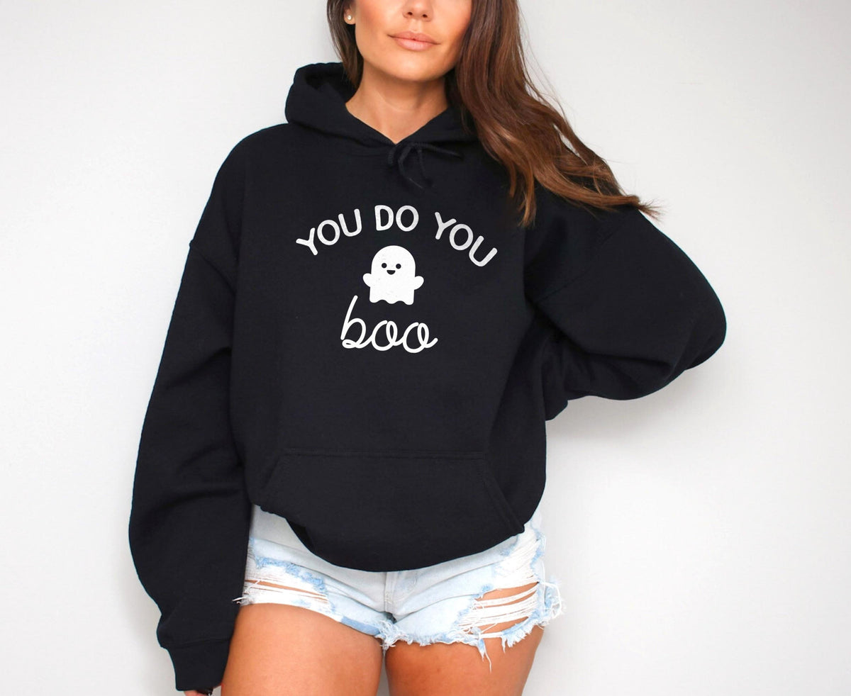 Cute Ghost Hoodie Cozy Halloween Hoodie You Do You Boo Hoodie For Fall Hoodie – Aesthetic Look · Top Pick For Any Outfit