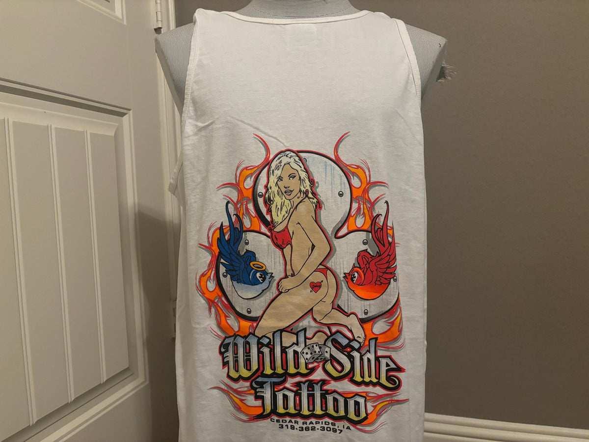 Vintage 9039s Wild Side Tattoo Sleeveless T shirt XL Graphic Tee – Soft Feel · Trending Graphic Apparel
