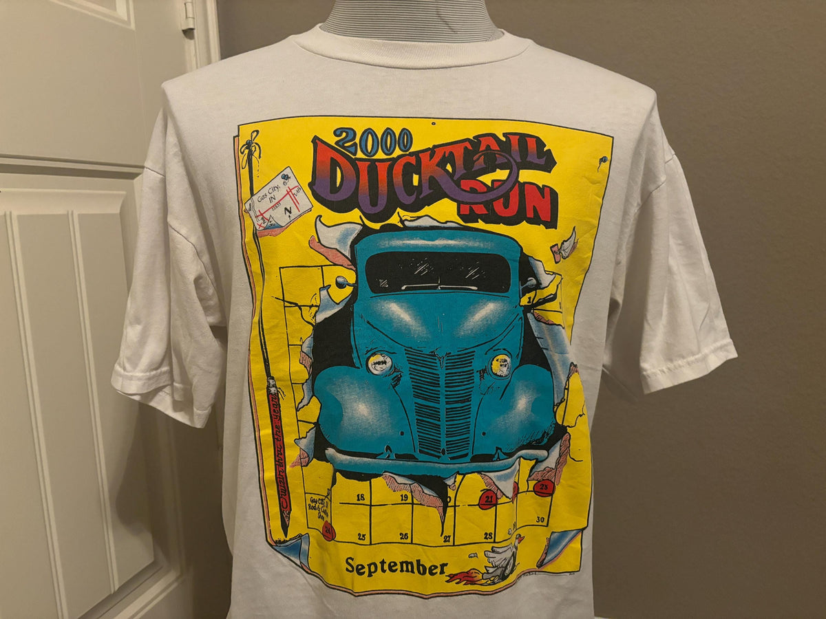 Vintage 200039s Ducktail Car Cruizin Thru The Years T shirt L Graphic Tee – Soft Feel · Perfect For Daily Wear