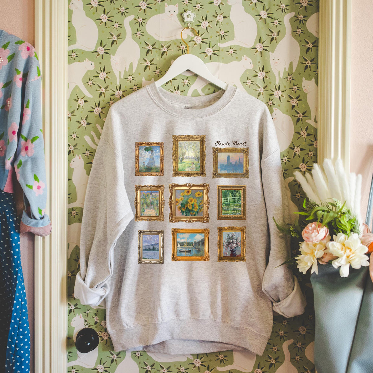 Cute Claude Monet Sweatshirt Art Historian or Friend Who Loves Art Gallery Wall Aesthetic Crewneck for French History Professor or Artist Sweatshirt – Fan Favorite · High-Quality Print