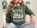 Vintage Olympic National Park Sweatshirt Washington State Sweatshirt Olympic National Park gifts Retro Washington Sweater PNW Souvenirs Sweatshirt – Soft Feel · Great Gift For Fans