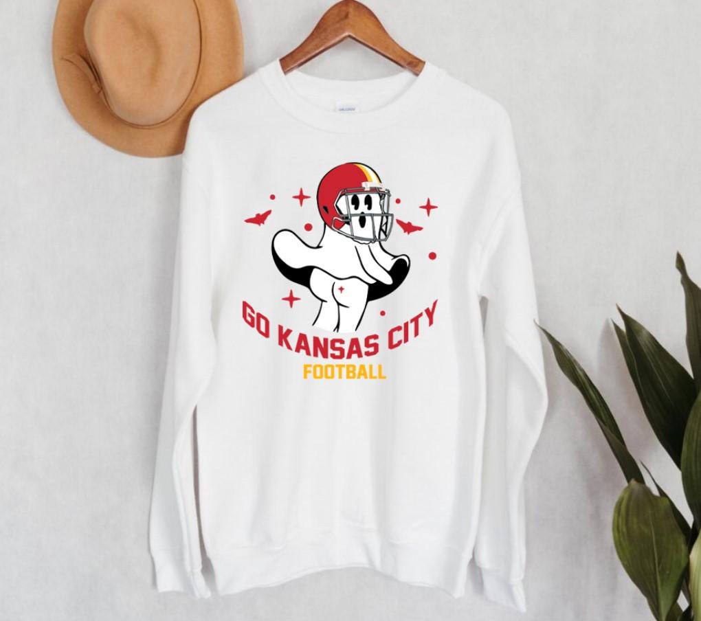 Go Kansas City Football Funny Ghost Vintage Sweatshirt Kansas City Football Team Cute Spooky Season Hoodie Football Retro Shirt For Her Hoodie – Fan Favorite · Must-Have Style