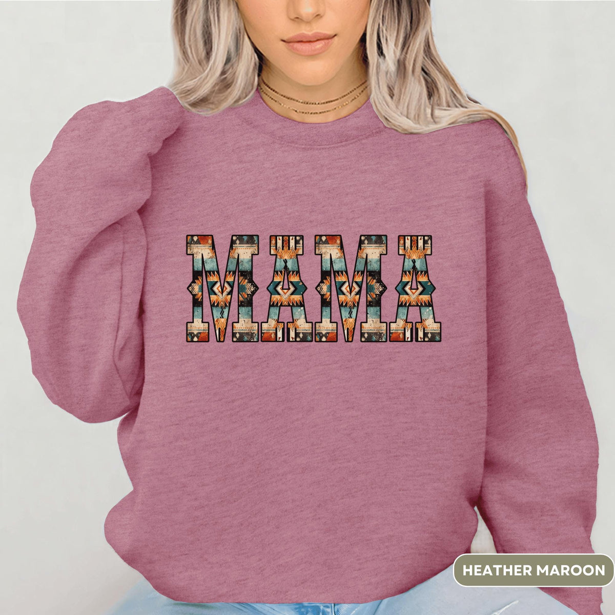 Mama Aztec Sweatshirt Western Style Comfortable Clothing Great Gift for Mother39s Day and Birthday Order in a T shirt Sweatshirt or Hoodie Hoodie – Bold Style · Top Pick For Any Outfit