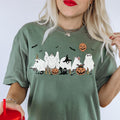 Ghost Raccoon Halloween Shirt Retro Raccoon Tee Cute Raccoon Shirt Womens Pumpkin Gift Girly Halloween Spooky Graphic Tee – Soft Feel · Top Pick For Any Outfit