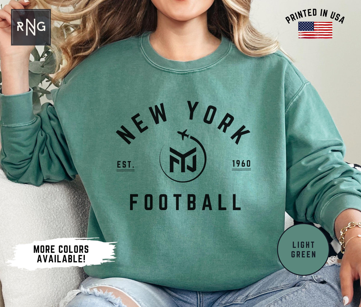 New York Football Sweatshirt Jet Football Gameday Sweatshirt New York Football Crewneck New York Sports Apparel Jet Football Fan Gift Sweatshirt – Everyday Comfort · Top Pick For Any Outfit