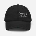 Camping is my Jam Distressed hat Outdoorsman Hat Camping Hat Gift for Camper Graphic Tee – Bold Style · Great Gift For Fans
