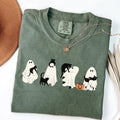 Halloween Black Cat Ghost Cute Ghost Shirt Spooky Season Cat Crewneck Halloween Ghost Sweatshirt Woman Halloween Shirt Sweatshirt – Soft Feel · Perfect For Daily Wear