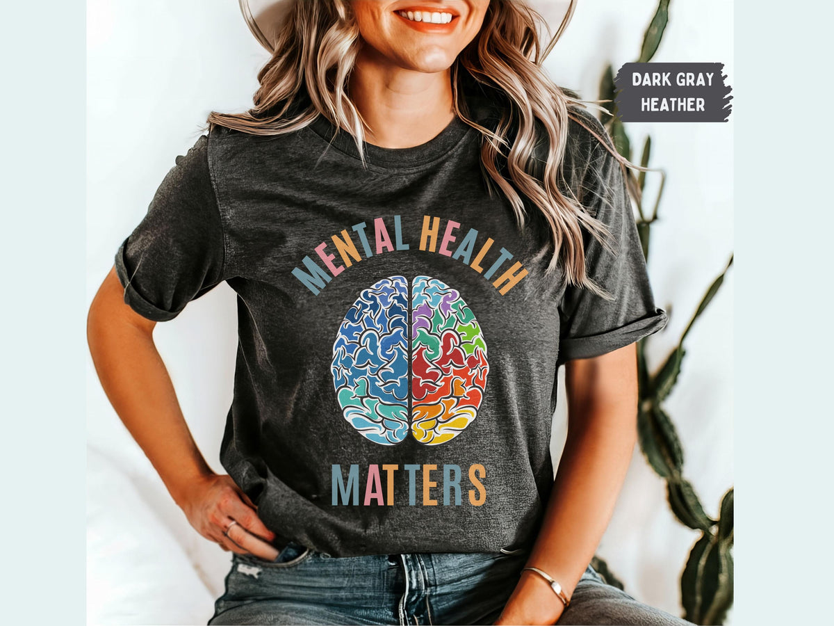 Mental Health Matters Shirt mental health awareness tshirt Inspirational Shirts Women Anxiety shirt Therapist Tshirt Psychologist Tee Graphic Tee – Aesthetic Look · Great Gift For Fans
