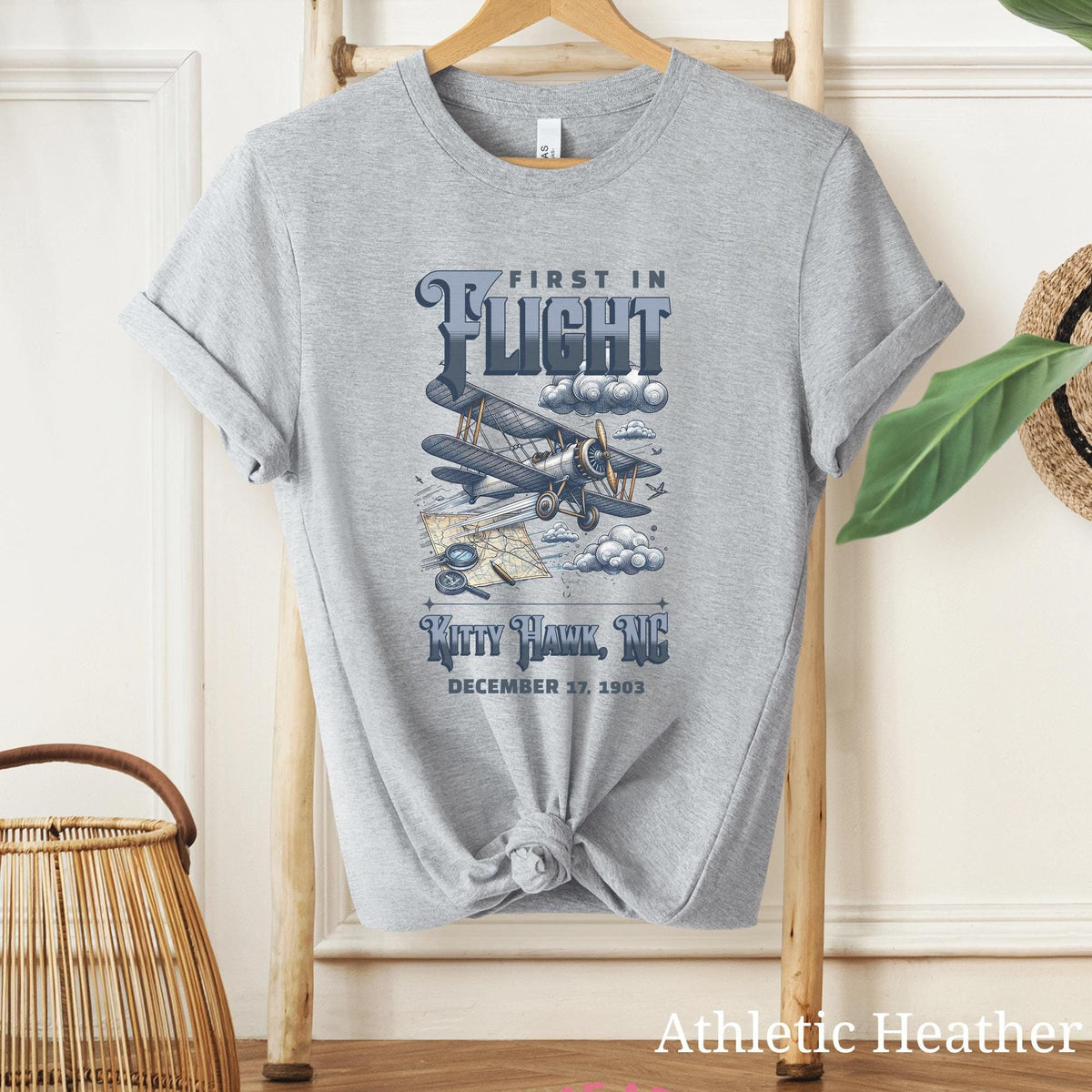 First In Flight Shirt Aviation Sweater Outer Banks North Carolina Sweatshirt Pilot Shirt Airplane Shirt Pilot Gift History Lover Gift Sweatshirt – Aesthetic Look · Must-Have Style