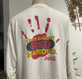 Vintage 90s I Got Caught Red Handed Coca Cola white long sleeved Tshirt size XL Graphic Tee – Soft Feel · High-Quality Print