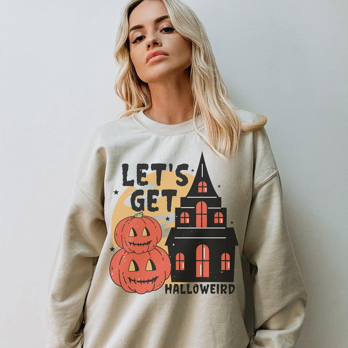 Retro Halloween Sweatshirt Let39s Get Halloweird Halloween Sweatshirt Spooky Season Funny Halloween Shirt Halloween Crewneck Sweatshirt – Fan Favorite · High-Quality Print