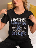 I Punched Osteoporosis in the Bones Shirt Osteoporosis Awareness Shirt Bone Density Crew Neck Osteoporosis Awareness Graphic Tee – Easygoing Wear · High-Quality Print
