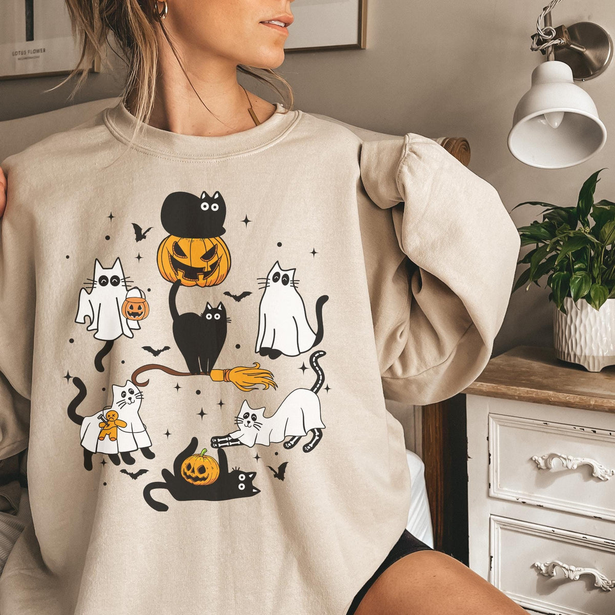 Ghost Cat Sweatshirt Halloween Cat Shirt Halloween Shirt Halloween Ghost Cat Sweatshirt Funny Halloween Shirt Halloween Sweatshirt Sweatshirt – Fan Favorite · Top Pick For Any Outfit