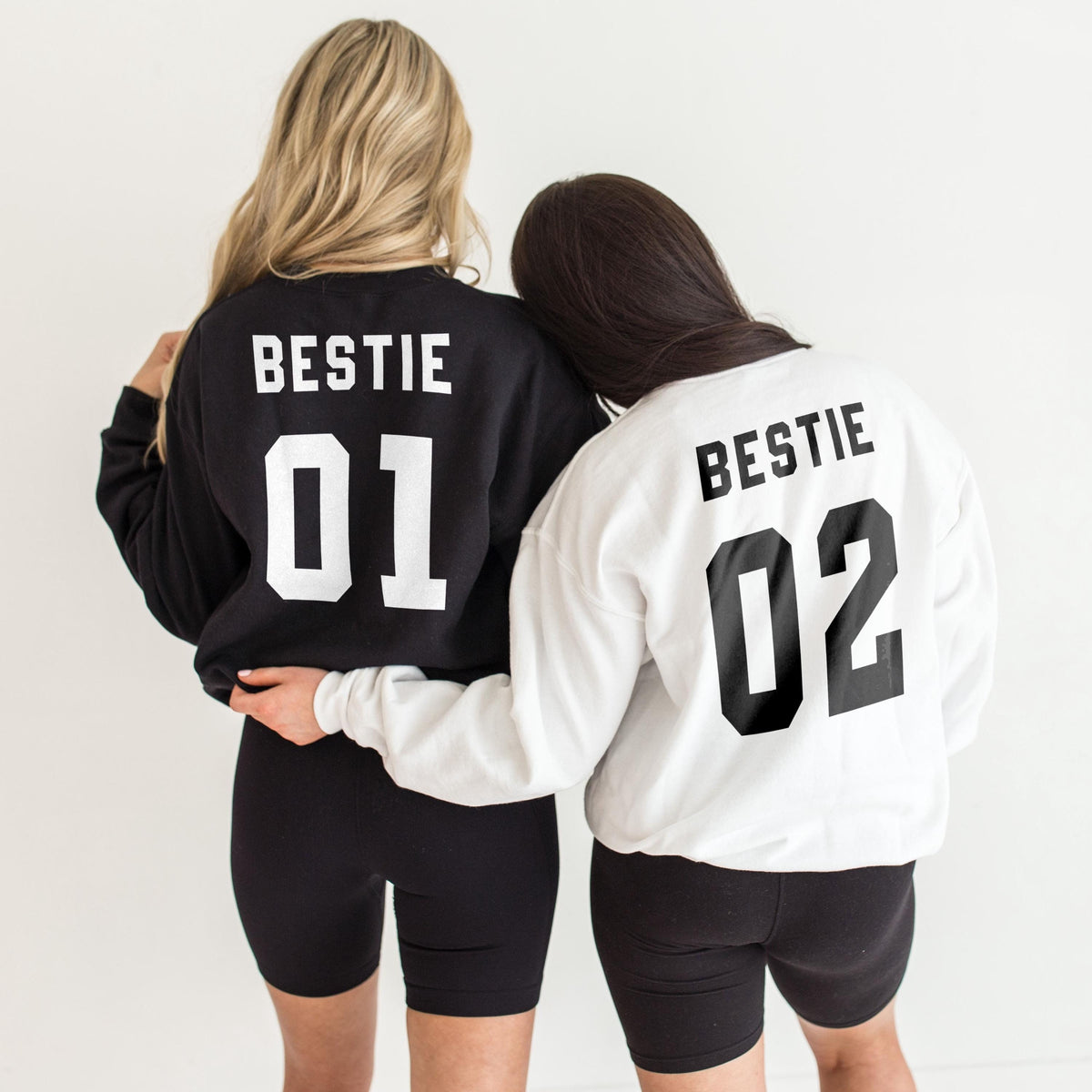 Personalized Best Friends Sweatshirt Bestie 01 Bestie 02 Sweatshirt Matching Bestie Sweatshirts Bestie Shirt Best Friend Sweatshirt Sweatshirt – Fan Favorite · High-Quality Print