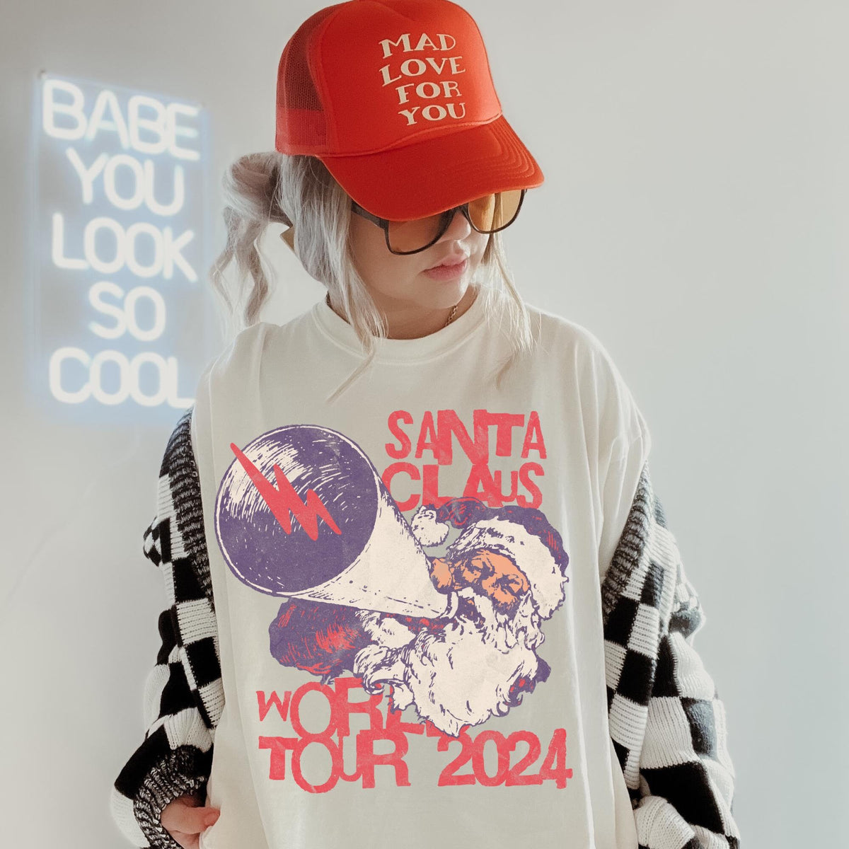 Santa Claus Shirt Christmas Gifts Cute Christmas Tee Womens Christmas Tshirt Christmas Tshirt Holiday Party Shirt Graphic Tee – Fan Favorite · Perfect For Daily Wear