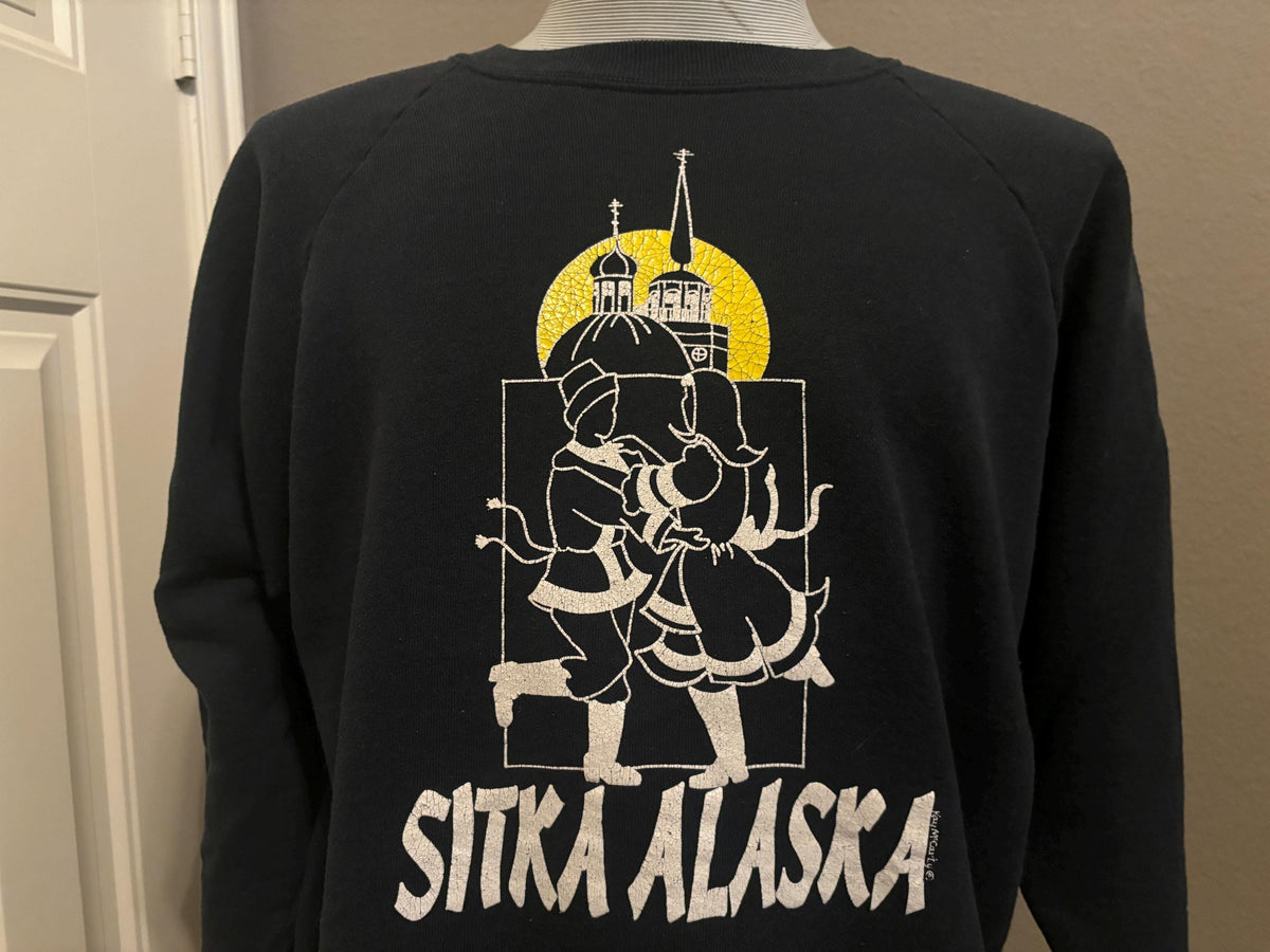 Vintage 9039s Sitka Alaska Alaskan Boy And Girl Dancing Crewneck Sweatshirt XL Sweatshirt – Soft Feel · Top Pick For Any Outfit