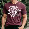 Men39s Maroon Bella Canvas 3001 Mockup BC 3001 T shirt Mockup 3001 Maroon Shirt Fall Model Mockup Maroon Tee Mockup Maroon TShirt Mockup Graphic Tee – Premium Graphic · Great Gift For Fans