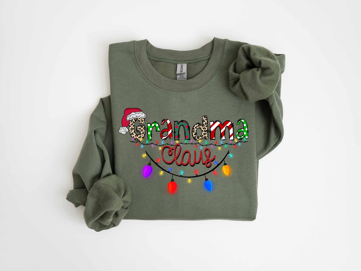 Grandma Christmas Sweatshirt Grandkids Christmas gift for GrandmaGift For GrandmaGrandma SweatshirtGrandma Claus Sweatshirt Sweatshirt – Premium Graphic · Must-Have Style