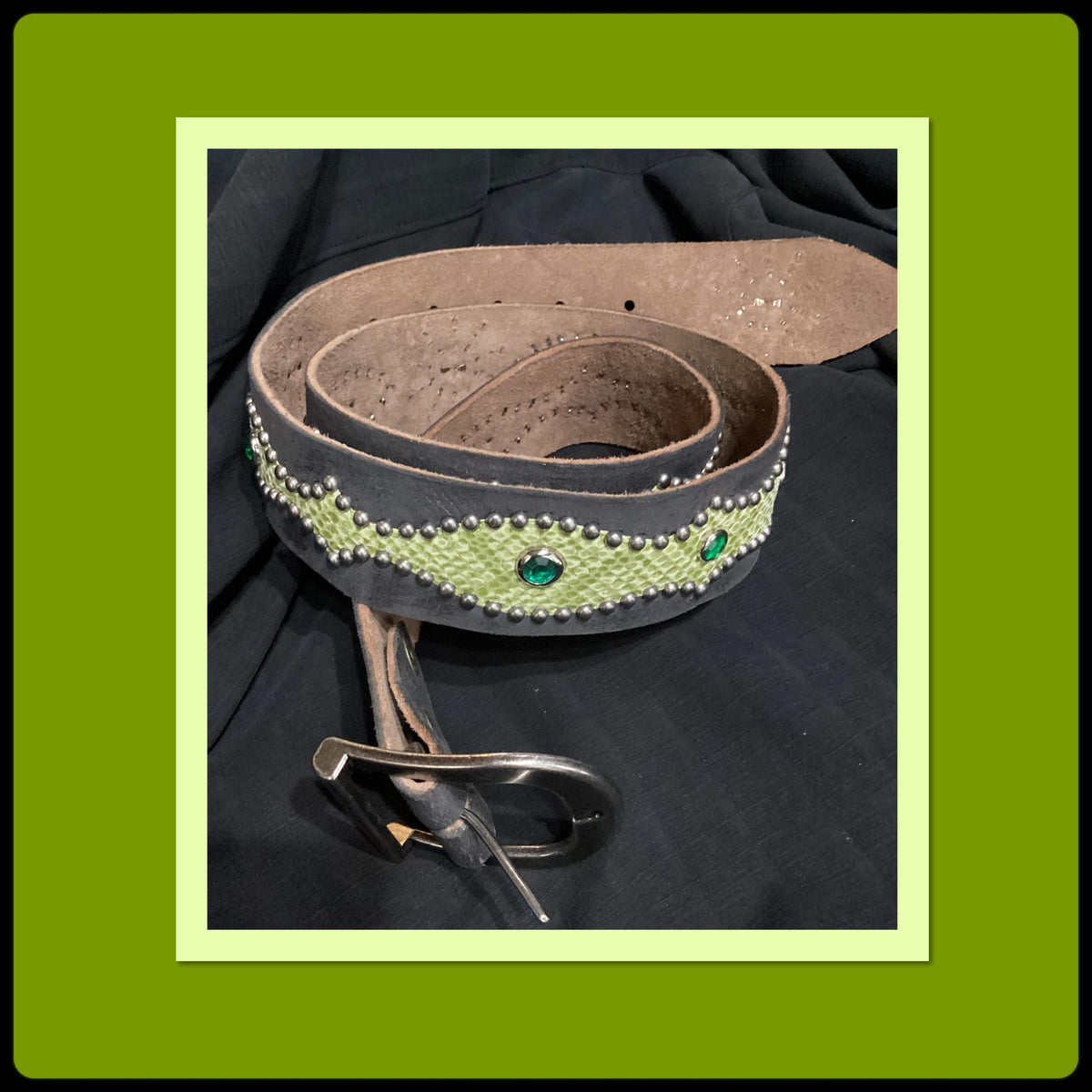 T011 194039s style black leather silver tone studded rockabilly western biker belt with light green snakeskin inlay 38quot waist T011 Graphic Tee – Easygoing Wear · Top Pick For Any Outfit