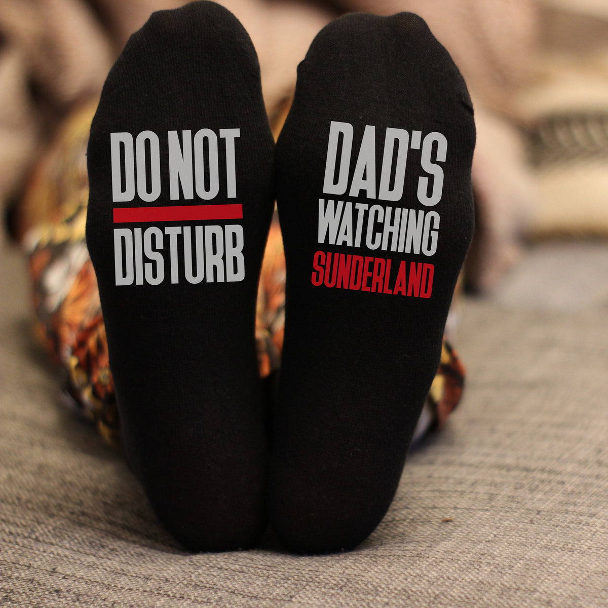 Do Not Disturb Watching Sunderland Name Socks Personalised Printed and Personalised Birthday Gift Christmas Gift Graphic Tee – Easygoing Wear · High-Quality Print