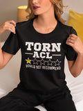 Torn ACL Would Not Recommend Shirt Funny ACL Surgery T Shirt Knee Surgery Gift Get Well Soon Gift Hoodie Sweatshirt Long Sleeve Hoodie – Warm & Stylish · Perfect For Daily Wear