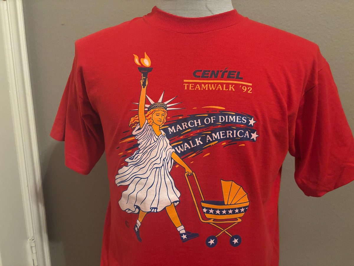 Vintage 9039s March Of Dimes Walk America 1992 T shirt L Graphic Tee – Premium Graphic · High-Quality Print