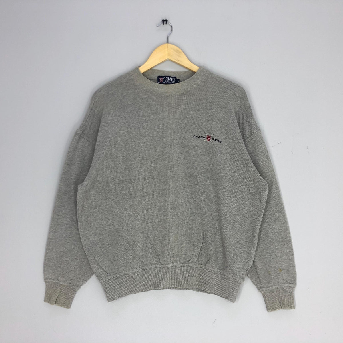 Vintage 9039s Chaps Ralph Lauren Sweatshirt Large Chaps Ralph Lauren Sweater Ralph Lauren Jumper Chaps Crewneck Gray Size L Sweatshirt – Aesthetic Look · High-Quality Print