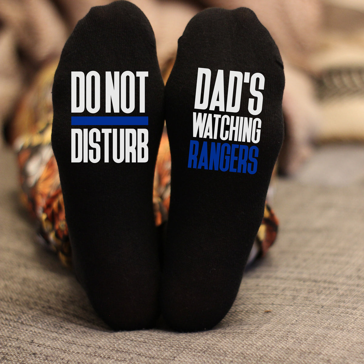 Do Not Disturb Watching Rangers Name Socks Personalised Printed and Personalised Birthday Gift Christmas Gift Graphic Tee – Cozy Vibes · High-Quality Print