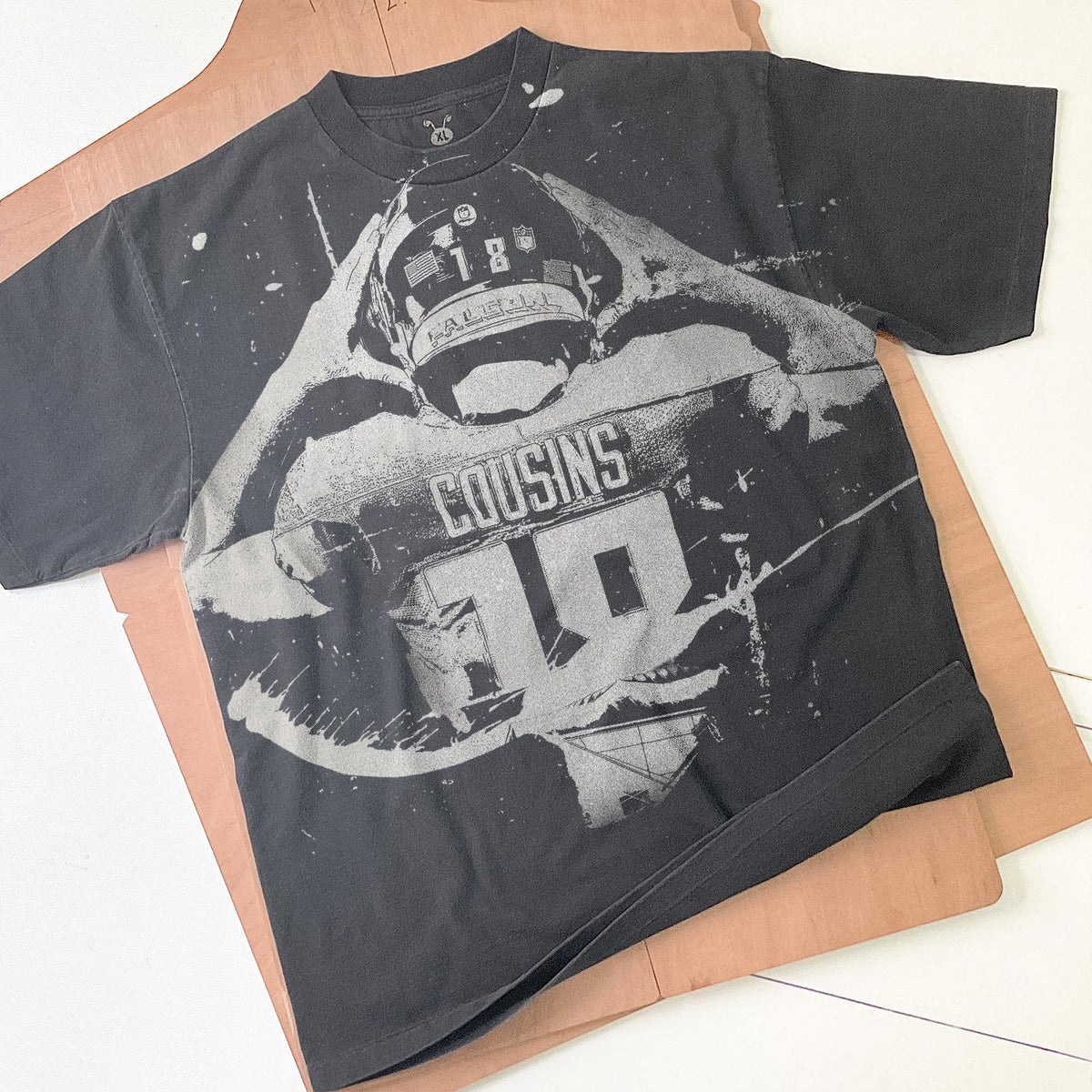 Kirk cousins Bleached shirt Football Handmade Bleached Unisex Faded black cotton t shirt Gift for him Gift for her Graphic Tee – Easygoing Wear · Great Gift For Fans