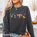 Long Sleeve Vote Shirt Election Shirt 2024 Politics Shirt Kamala Harris Shirt Womens Rights Democrat Shirt Graphic Tee – Aesthetic Look · High-Quality Print