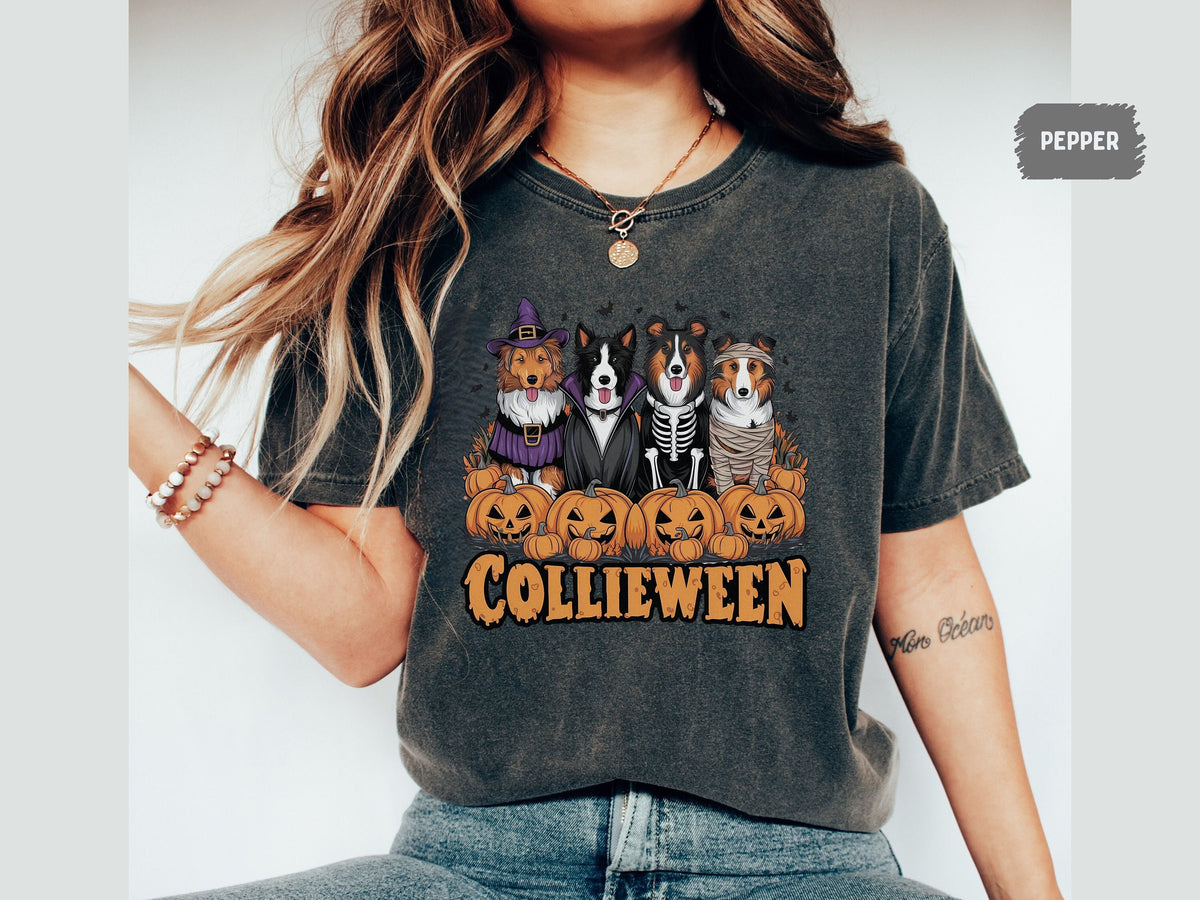 Funny Halloween Rough Collie Comfort Colors Shirt Pumpkin Shirt Rough Collie Tee Rough Collie Mom Rough Collie Lover Shirt Rough Collie gift Graphic Tee – Feel-Good Design · Perfect For Daily Wear